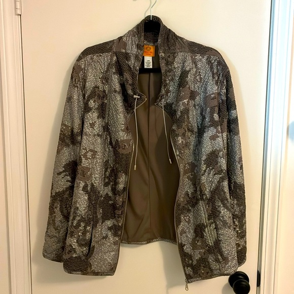 Ruby Rd. Jackets & Blazers - Ruby Rd. Faux Sequin Camo Lightweight Jacket